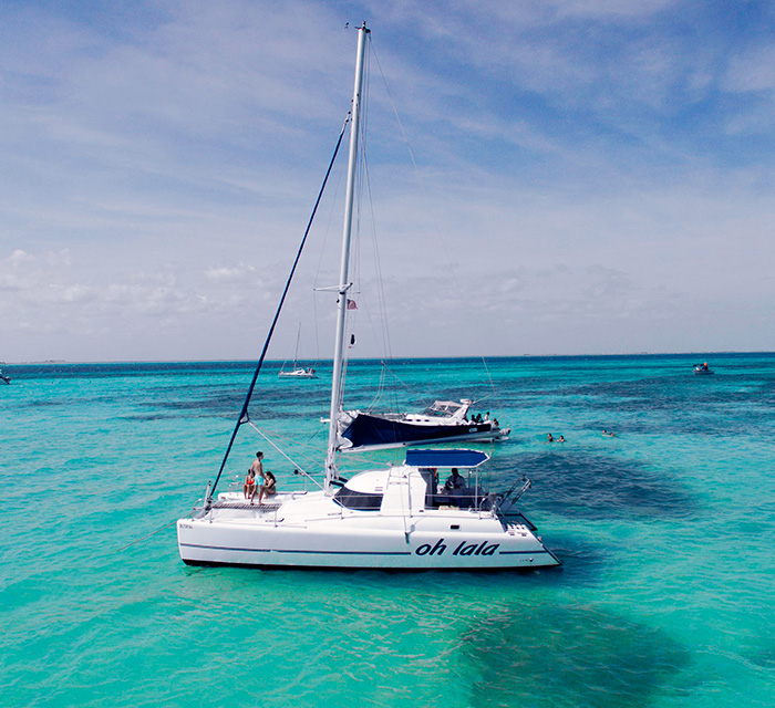 small catamaran in cancun and isla mujeres