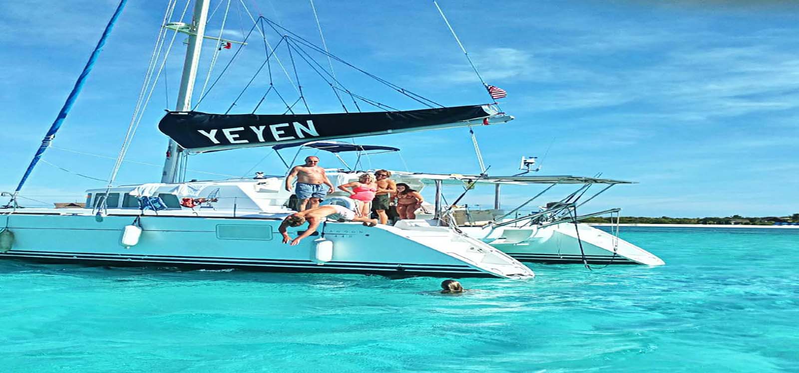 mayan blue catamaran