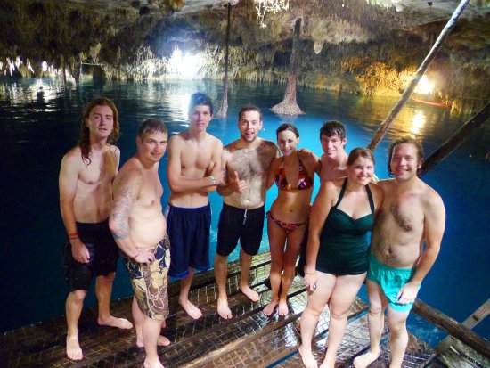 people enjoying a cenote tour in playa del carmen, mexico