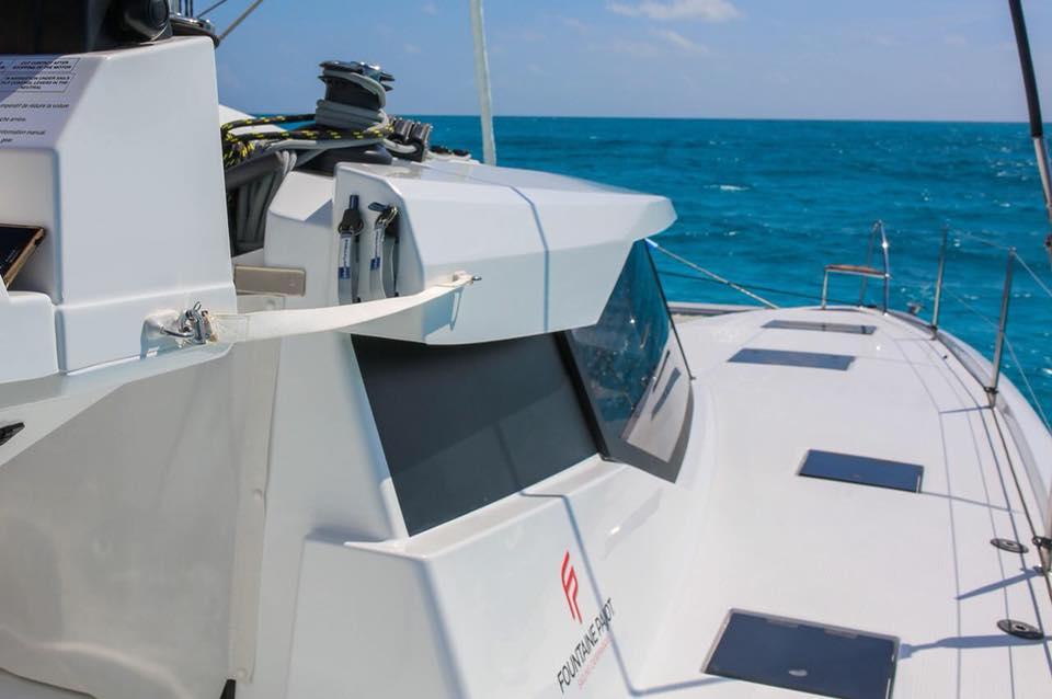 side of victoria catamaran for rent in cancun and isla mujeres
