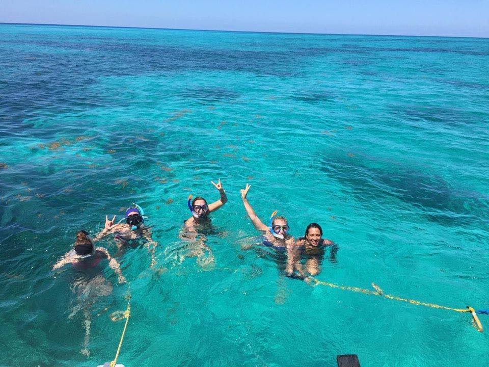 Cozumel Catamaran Rental Snorkeling in the water