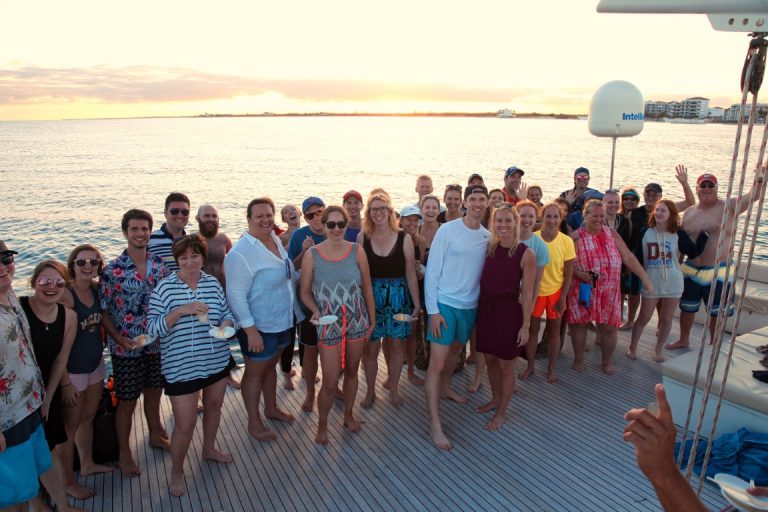 Sunset Wedding Sailing sunset boat charters