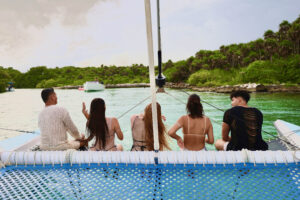 Boating in the Rain riviera Maya