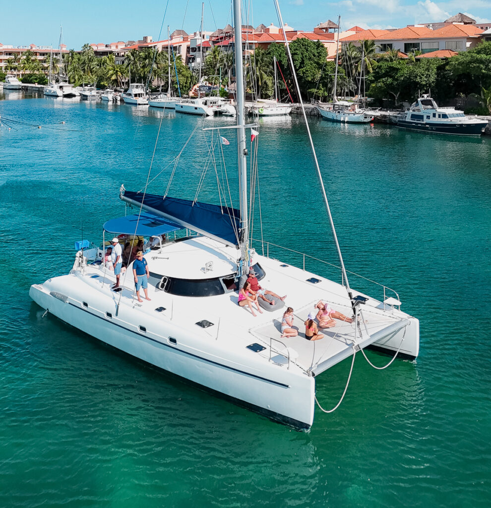 Puerto Aventuras Sailing best private catamarans for rent