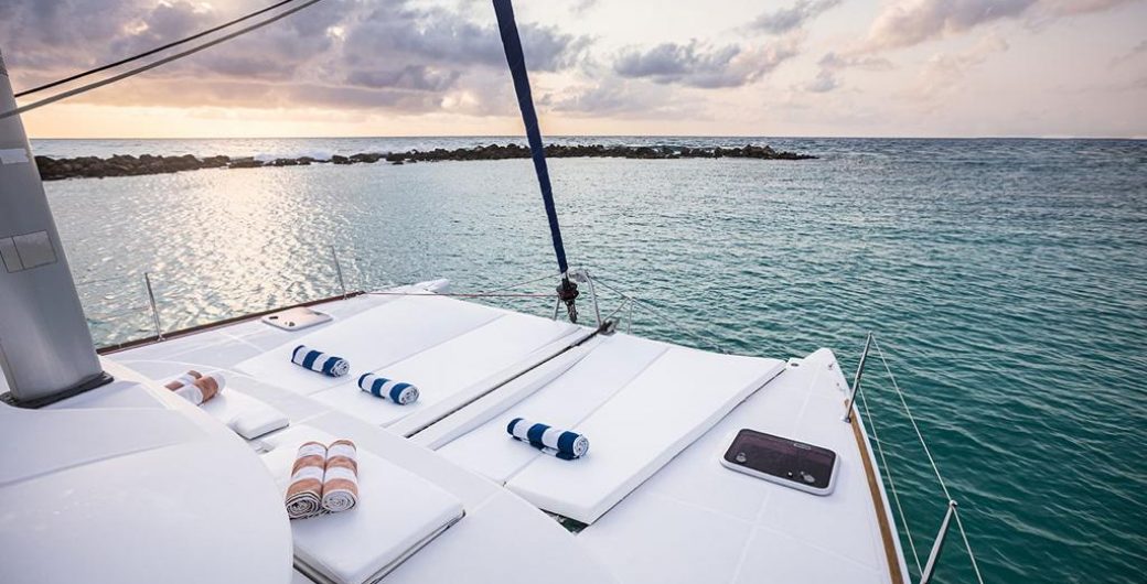 Tulum Yacht Rental net and bocana sunset 380 roques riviera maya catamarans puerto aventuras