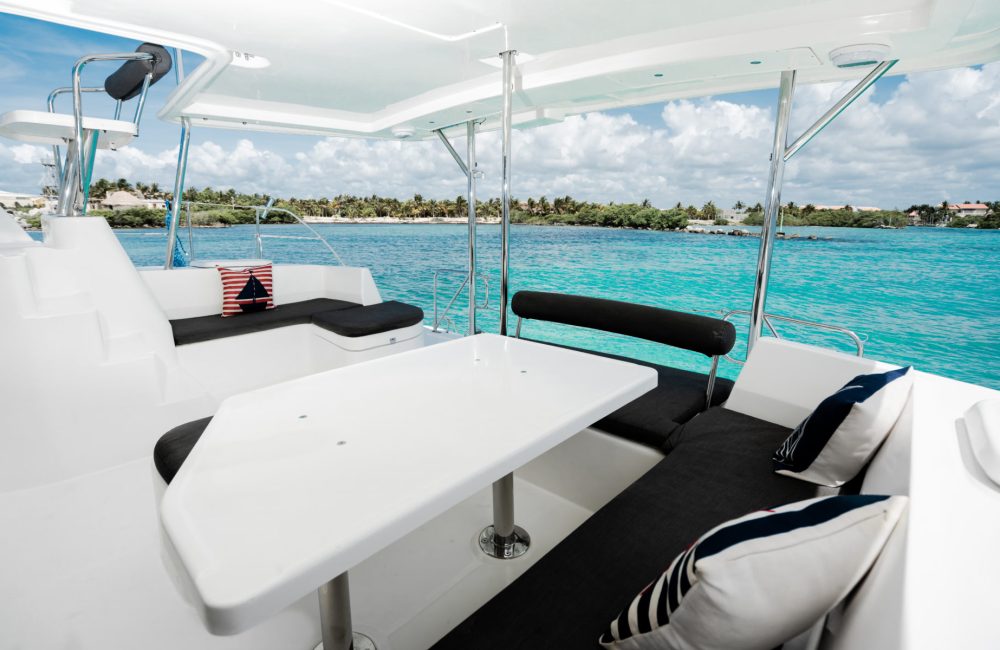 Luxury private catamaran rental in playa del carmen, riviera maya, mexico.