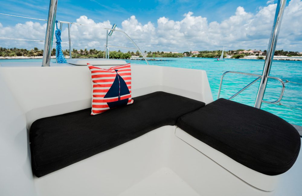 Luxury private catamaran rental in playa del carmen, riviera maya, mexico.