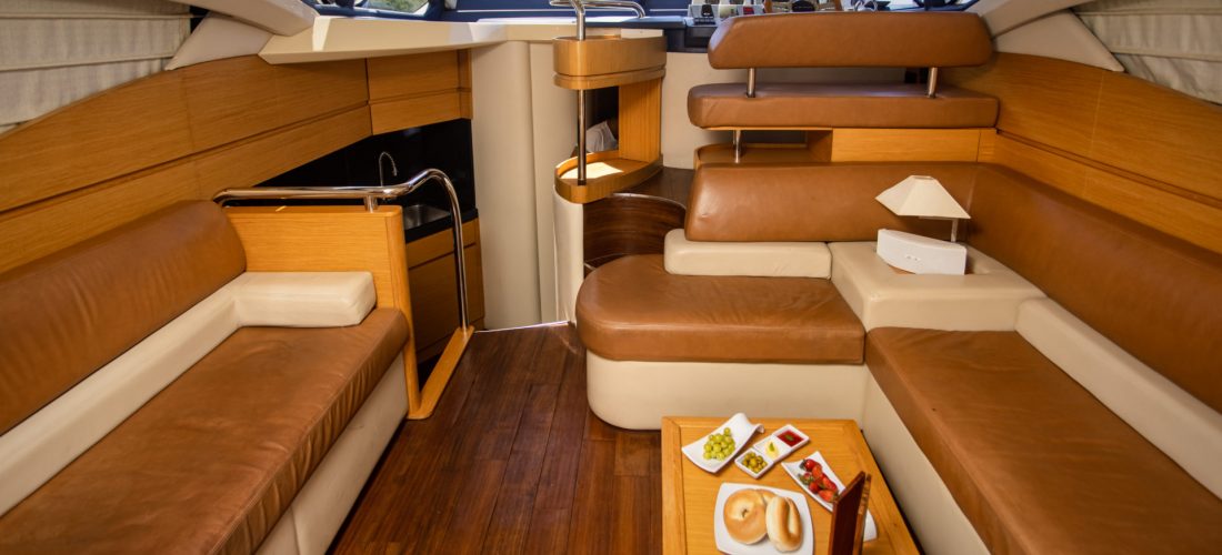 azimut tulum yacht rental interior