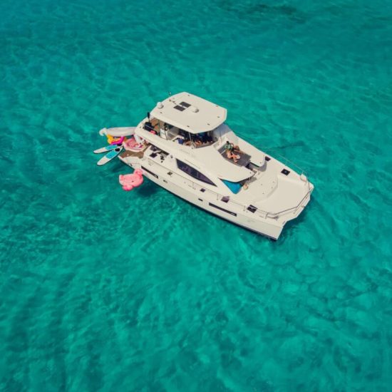 private luxury catamaran rental in playa del carmen, riviera maya, mexico.