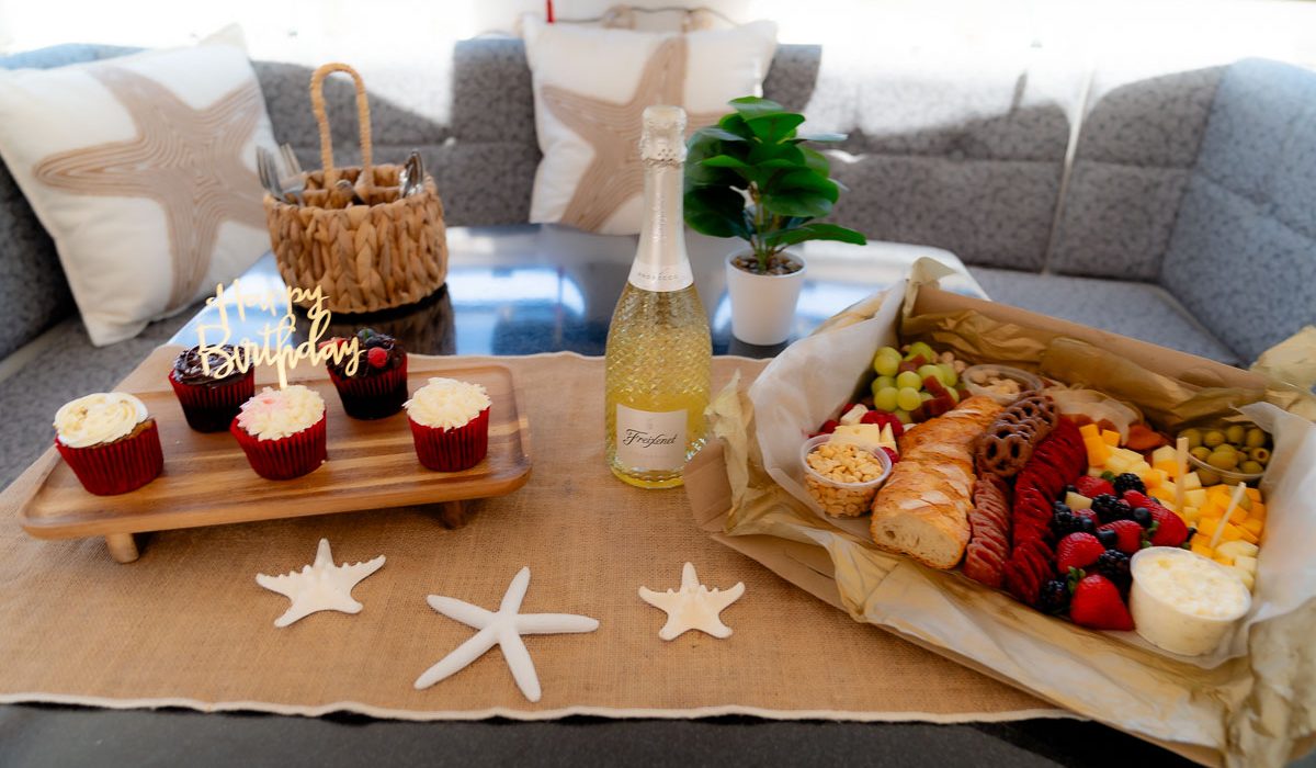 party catamaran food!