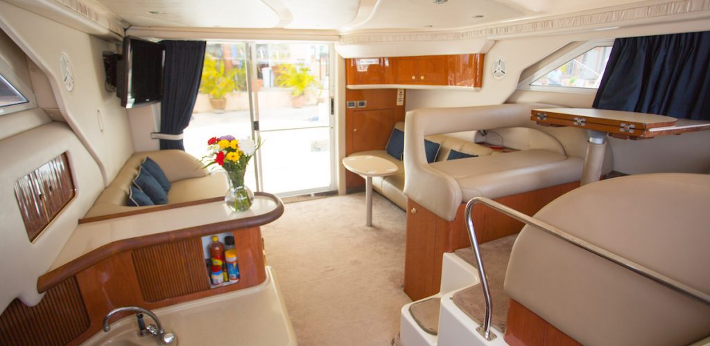 interior of 42ft-yacht-rental-