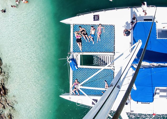 puerto morelos catamaran rentals paso-doble-up-view-riviera-maya-catamaran-rentals